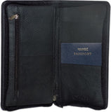 KAN Long Travel Passport Organizer & Cheque Book Pouch Document Holder with Zip For Men and Women