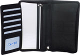 KAN Long Travel Passport Organizer & Cheque Book Pouch Document Holder with Zip For Men and Women