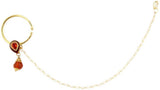 Radhesh Creation Crystal Yellow Gold Plated Brass Nathiya