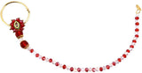 Radhesh Creation Crystal Yellow Gold Plated Brass Nathiya