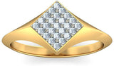 BlueStone The Marvel Yellow Gold Diamond 18 K Ring