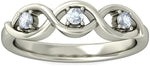 BlueStone The Triple Radiance White Gold Diamond 14 K Ring
