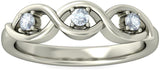 BlueStone The Triple Radiance White Gold Diamond 14 K Ring