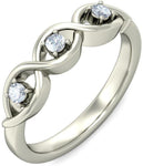 BlueStone The Triple Radiance White Gold Diamond 14 K Ring