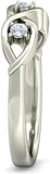 BlueStone The Triple Radiance White Gold Diamond 14 K Ring