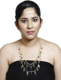 Galz4ever Golden Heart Designer Charming Alloy Necklace