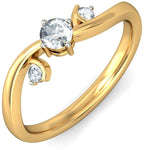 BlueStone The Triad Flourish Gold Diamond 18 K Ring