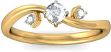 BlueStone The Triad Flourish Gold Diamond 18 K Ring