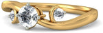BlueStone The Triad Flourish Gold Diamond 18 K Ring