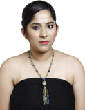 Galz4ever Dual Golden Chain & Beaded Alloy Necklace