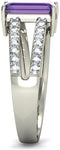 BlueStone The Andante White Gold Diamond, Amethyst 18 K Ring