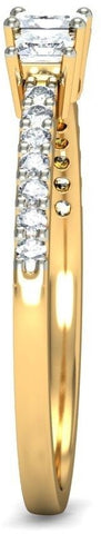 BlueStone The Cyprian Trinity Gold Diamond 18 K Ring