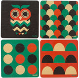 Chumbak Square Wood Coaster Set