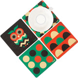 Chumbak Square Wood Coaster Set