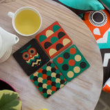 Chumbak Square Wood Coaster Set