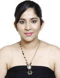 Galz4ever Half & Half Beaded Pendant Alloy Necklace