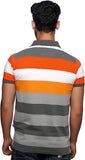 Nucode Striped Men's Polo Neck T-Shirt