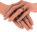 BlueStone The Twin Wingflow Yellow Gold Diamond 18 K Ring