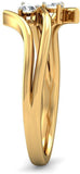BlueStone The Twin Wingflow Yellow Gold Diamond 18 K Ring