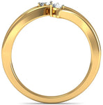 BlueStone The Twin Wingflow Yellow Gold Diamond 18 K Ring