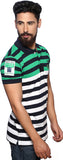 Nucode Striped Men's Polo Neck T-Shirt