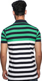 Nucode Striped Men's Polo Neck T-Shirt