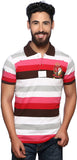 Nucode Striped Men's Polo Neck T-Shirt