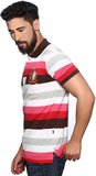 Nucode Striped Men's Polo Neck T-Shirt