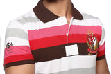 Nucode Striped Men's Polo Neck T-Shirt