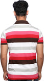 Nucode Striped Men's Polo Neck T-Shirt