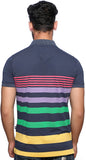 Nucode Striped Men's Polo Neck T-Shirt