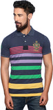 Nucode Striped Men's Polo Neck T-Shirt