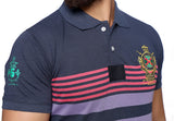 Nucode Striped Men's Polo Neck T-Shirt