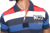 Nucode Striped Men's Polo Neck T-Shirt