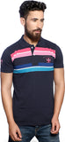 Nucode Striped Men's Polo Neck T-Shirt
