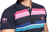 Nucode Striped Men's Polo Neck T-Shirt