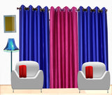 Fresh From Loom Polyester Multicolor Solid Eyelet Door Curtain