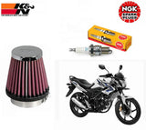 K&N 1 Bike Spark Plug, 1 Air Filter-Honda CB Trigger Combo
