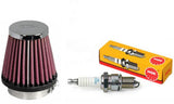 K&N 1 Bike Spark Plug, 1 Air Filter-TVS Apache RTR 180 REF Combo
