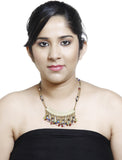 Galz4ever Golden Curve Designer Alloy Necklace