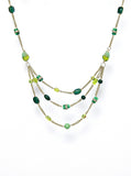 Galz4ever Golden Glass Beaded Alloy Necklace