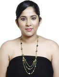 Galz4ever Golden Glass Beaded Alloy Necklace