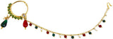 Radhesh Creation Crystal Yellow Gold Plated Brass Nathiya