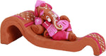 Adaa Terracotta - Reclining Ganesha on Sofa - Pink Showpiece  -  11.9 cm