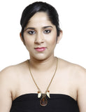 Galz4ever Droop Leaf Designer Alloy Necklace