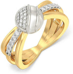 BlueStone The Victors Yellow Gold Diamond 18 K Ring