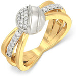 BlueStone The Victors Yellow Gold Diamond 18 K Ring