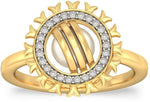 BlueStone The Golden Arm Yellow Gold Diamond, Pearl 18 K Ring