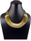 Hotpiper Elegant Golden Yellow Gold Plated Acrylic Necklace
