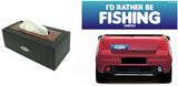 Speedwav 1 Car Bumper Sticker, 1 Twin Color Plastic Tissue Holder Box Combo